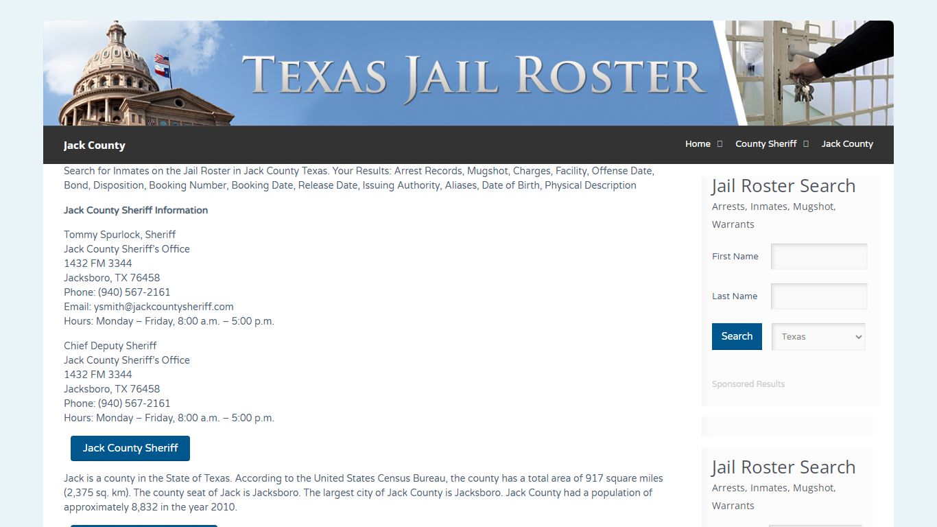 Jack County | Jail Roster Search
